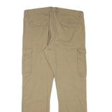 LIVERGY Mens Regular Fit Beige Cotton Blend Cargo Trousers W37 L33 Casual