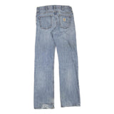 CARHARTT Mens Jeans Blue Regular Straight Denim Light W30 L33 Zip Cotton Blend