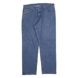 WRANGLER Mens Blue Regular Straight Denim Medium W36 L30 Classic Cotton Zip