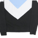FILA Womens Blue & White & Black Sweatshirt High Neck M Cotton Pullover