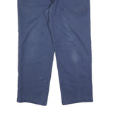 DICKIES Mens Regular Blue Cotton Blend Zip Trousers W36 L28 Workwear Chino