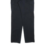 EUROPEAN PROJECT Mens Cotton Blend Black Regular Straight Trousers W30 L34 Cargo