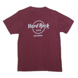 HARD ROCK CAFE Mens Maroon Kraków Graphic T-Shirt S Short Sleeve Crew Neck