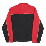 REEBOK Mens Red & Black Jumper Pullover Plain Crew Neck Tight Knit S Polyester