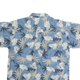 GOTCHA SPORT Mens Blue & Beige Floral Cotton Shirt M Casual Summer Vacation