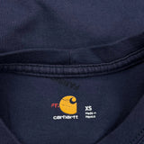 Carhartt Long Sleeve T-Shirt - XS Navy Cotton