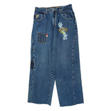 Akademiks Wide Leg Jeans - 30W 30L Blue Cotton