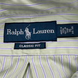 Vintage Ralph Lauren Striped Shirt - Large Green Cotton