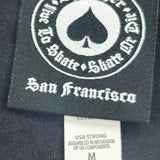 Flame Logo Thrasher Graphic T-Shirt - Medium Black Cotton