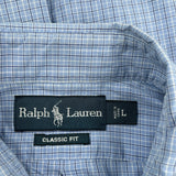 Ralph Lauren Checked Shirt - Large Blue Cotton