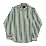 Timberland Striped Shirt - Large Blue Cotton