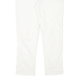 TOMMY HILFIGER Womens Cotton Blend White Regular Fit Straight Trousers W32 L27