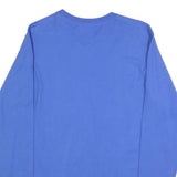CHAMPION Mens Blue Long Sleeve Crew Neck Logo Graphic T-Shirt S