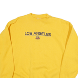 TUTLEX Mens Yellow Los Angeles Crew Neck XL Cotton Blend Sweatshirt Casual