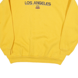 TUTLEX Mens Yellow Los Angeles Crew Neck XL Cotton Blend Sweatshirt Casual