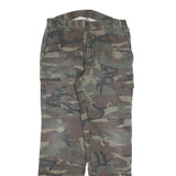 SOLOGNAC Mens Cotton Blend Green Camouflage Regular Tapered Trousers W32 L32