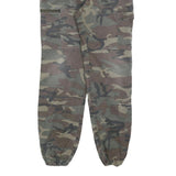 SOLOGNAC Mens Cotton Blend Green Camouflage Regular Tapered Trousers W32 L32