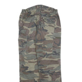 SOLOGNAC Mens Cotton Blend Green Camouflage Regular Tapered Trousers W32 L32