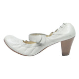 VIACE Womens Mary Jane Classic Leather White UK 4 Heeled Comfortable Stylish