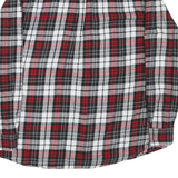 CHAPS Mens Red & Black Check Shirt XL Casual Cotton Long Sleeve Button Down