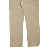 CARHARTT Mens Beige Regular Straight Denim W36 L32 Workwear Cotton Blend Zip