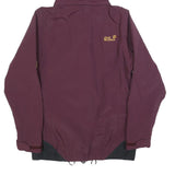 JACK WOLFSKIN Womens Maroon Jacket UK 8 Polyamide Zip Hooded Outdoor Classic