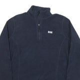 HELLY HANSEN Womens Navy Plain Pullover Jumper Crew Neck Polyester Blend L