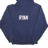 JERZEES Mens Navy Blue Grass Lake Warriors Hoodie M Cotton Blend Casual