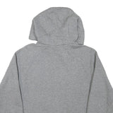 NIKE Mens Grey Full Zip Hoodie S Cotton Blend Sportswear Casual Zip Up