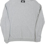 ADIDAS Mens Grey Cotton Blend Hoodie M Casual Pullover Sweatshirt Sportswear