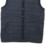 BARBOUR INTERNATIONAL Mens Navy Blue Quilted Button Jacket S Polyester Blend