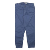CALVIN KLEIN Womens Cotton Blend Blue Slim Skinny Trousers W29 L25 Stylish Fit