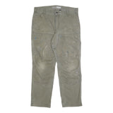 CARHARTT Mens Cotton Blend Olive Relaxed Fit Straight Trousers W34 L30 Workwear