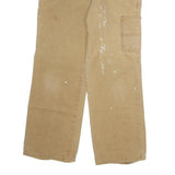 DICKIES Mens Cotton Blend Beige Regular Fit Straight Leg Trousers W32 L29