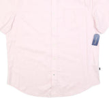 NAUTICA Mens Pink Cotton Blend Shirt L Classic Fit Button Down Collar Casual
