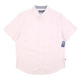 NAUTICA Mens Pink Cotton Blend Shirt L Classic Fit Button Down Collar Casual