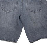 HAWK Mens Shorts Blue Denim Casual M W34 Cotton Blend Relaxed Fit
