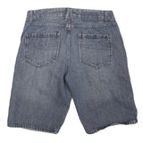 HAWK Mens Shorts Blue Denim Casual M W34 Cotton Blend Relaxed Fit