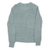 CARHARTT Womens Blue Patterned Jumper Crew Neck Basic Knit M Cotton Blend Casual