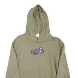 ADIDAS Womens Green ¼ Zip Hoodie S Cotton Blend Casual