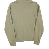 ADIDAS Womens Green ¼ Zip Hoodie S Cotton Blend Casual