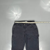 Carhartt Carpenter Trousers - 28W UK 8 Grey Cotton