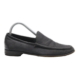 GUCCI Loafer Shoes Grey Canvas Mens UK 6.5