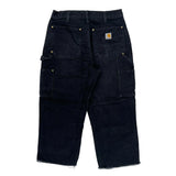 Carhartt Double Knee Carpenter Pants - 36W 27L Black Cotton