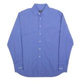 HUGO BOSS Mens Blue Classic Cotton Shirt L Long Sleeve Button Shirt
