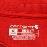 Age 8-10 Carhartt T-Shirt - Medium Red Cotton