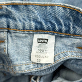 Levis 550 Jeans - 24W UK 6 Light Wash Cotton