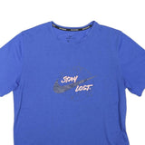 NIKE Mens Blue Stay Lost Graphic T-Shirt M Short Sleeve Crew Neck Sports Casual
