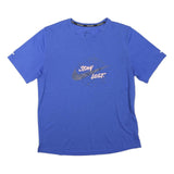 NIKE Mens Blue Stay Lost Graphic T-Shirt M Short Sleeve Crew Neck Sports Casual