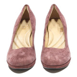CLARKS Womens Mauve Platform Heeled Shoes Synthetic UK 6.5 Comfortable Elegant